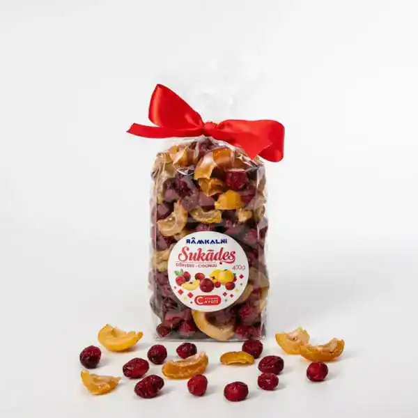 Candied cranberries and candied quince mix