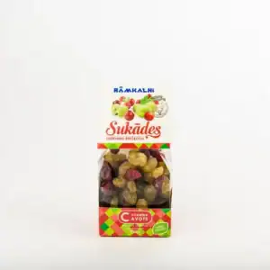 Candied gooseberries and candied cranberries mix