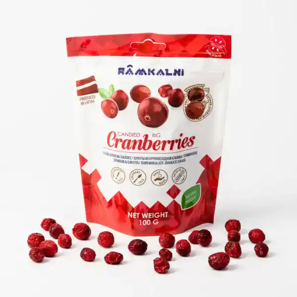 Candied Big Cranberries pieces