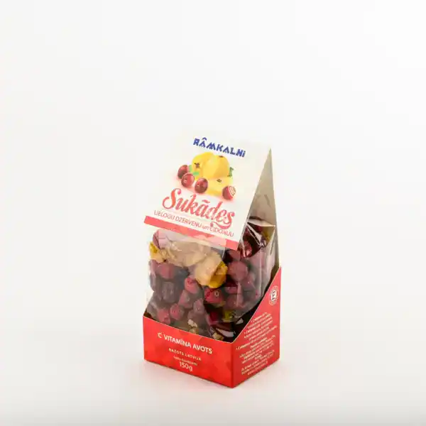 Candied cranberries and candied quince mix