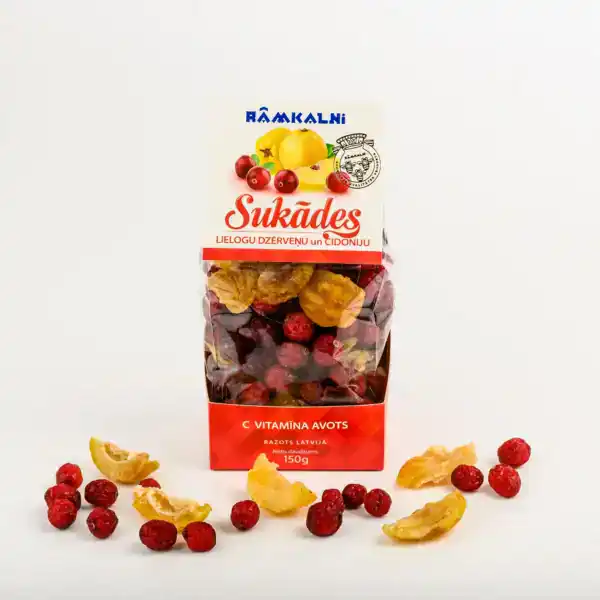 Candied cranberries and candied quince mix