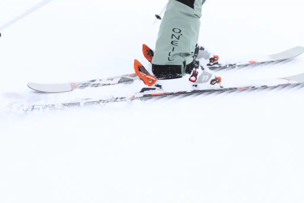 Ski slalom sports activities in winter, in the snow mountains.