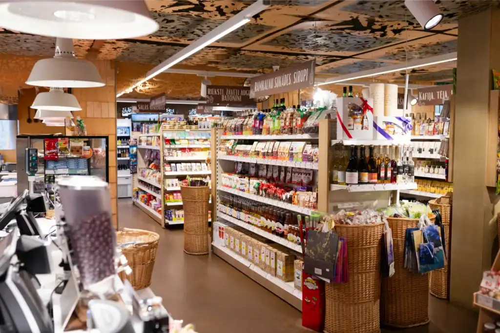 Health and grocery shop, wide range of products in the Ramkalni shop.