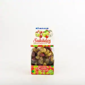 Candied gooseberries and candied cranberries mix