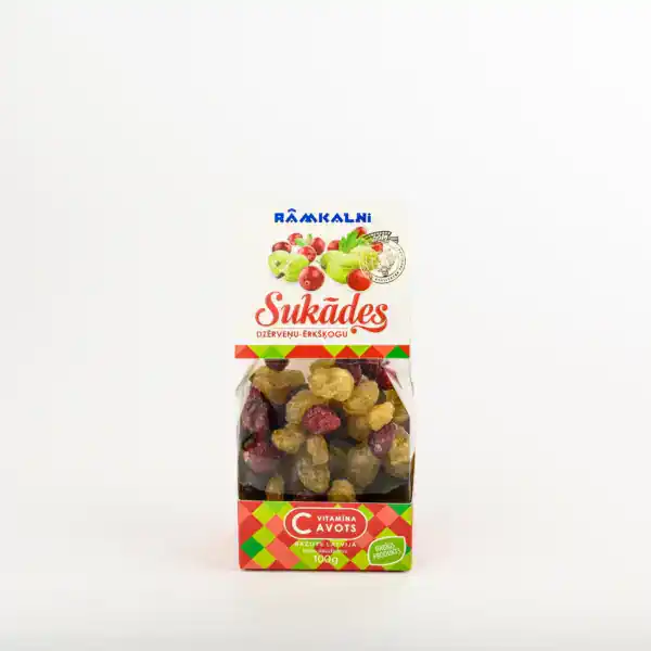 Candied gooseberries and candied cranberries mix