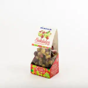 Candied gooseberries and candied cranberries mix