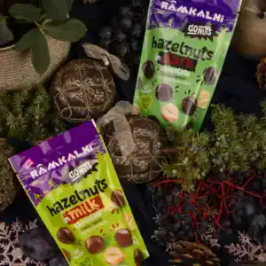 Hazelnuts in dark chocolate