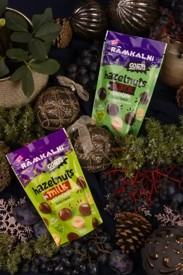 Hazelnuts in dark chocolate